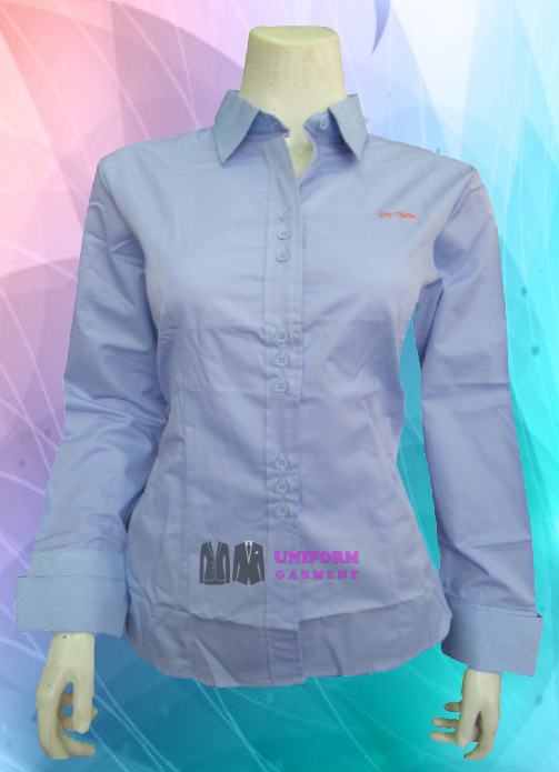 เสื้อเชิ้ต สีฟ้าอ่อน แขนยาว