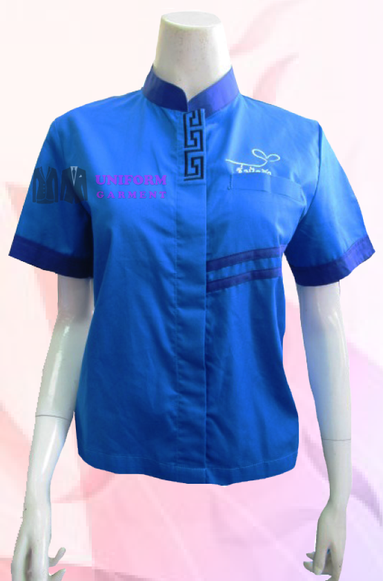 เสื้อแม่บ้านคอจีน