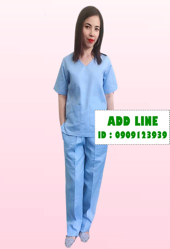 เสื้อสปาคอวี สีฟ้า