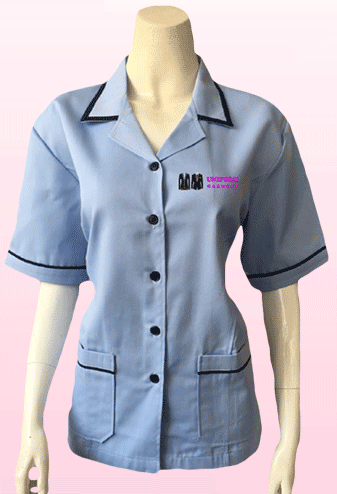 เสื้อแม่บ้านคอฮาวาย