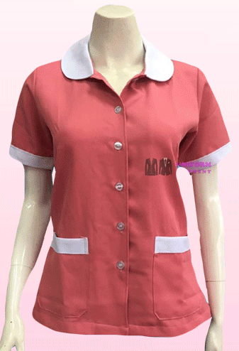 เสื้อแม่บ้านสีโอรส