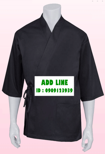 เสื้อกุ๊ก เสื้อเชฟ ญี่ปุ่น สีดำ