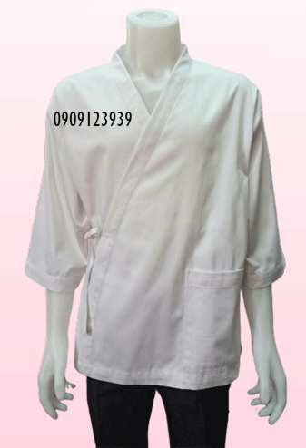 เสื้อกุ๊ก เสื้อเชฟ ญี่ปุ่น สีดำ กุ๊นสีทอง