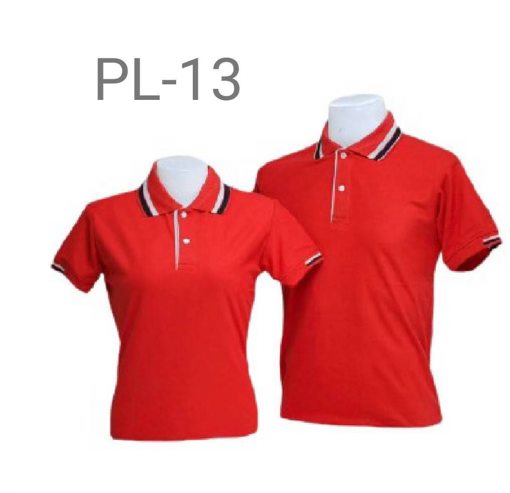 เสื้อโปโล สีเเดง