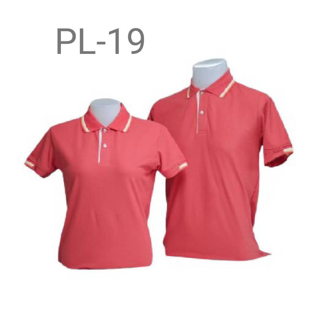 เสื้อโปโล สีชมพูโอรส