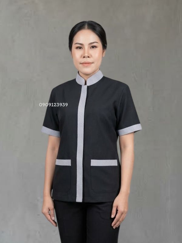 เสื้อแม่บ้านคอจีน
